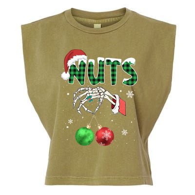 Nuts Chest Christmas Chestnuts Xmas Couple Matching Costume Cute Gift Garment-Dyed Women's Muscle Tee