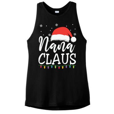 Nana Clause Christmas Light Funny, Christmas Lights, Funny Christmas, Funny Santa Ladies PosiCharge Tri-Blend Wicking Tank