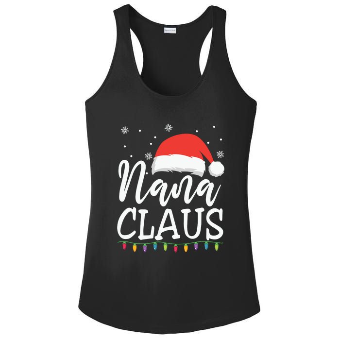 Nana Clause Christmas Light Funny, Christmas Lights, Funny Christmas, Funny Santa Ladies PosiCharge Competitor Racerback Tank