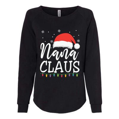 Nana Clause Christmas Light Funny, Christmas Lights, Funny Christmas, Funny Santa Womens California Wash Sweatshirt