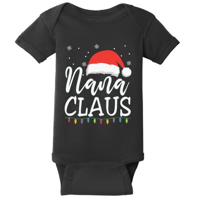 Nana Clause Christmas Light Funny, Christmas Lights, Funny Christmas, Funny Santa Baby Bodysuit