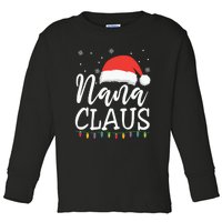 Nana Clause Christmas Light Funny, Christmas Lights, Funny Christmas, Funny Santa Toddler Long Sleeve Shirt