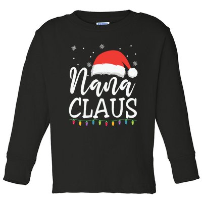 Nana Clause Christmas Light Funny, Christmas Lights, Funny Christmas, Funny Santa Toddler Long Sleeve Shirt