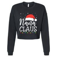 Nana Clause Christmas Light Funny, Christmas Lights, Funny Christmas, Funny Santa Cropped Pullover Crew