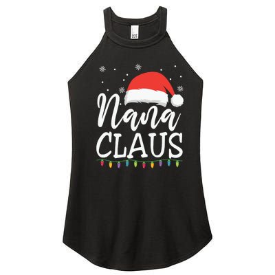 Nana Clause Christmas Light Funny, Christmas Lights, Funny Christmas, Funny Santa Women's Perfect Tri Rocker Tank