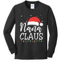 Nana Clause Christmas Light Funny, Christmas Lights, Funny Christmas, Funny Santa Kids Long Sleeve Shirt