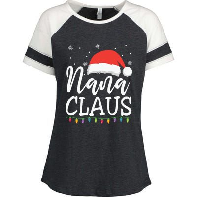 Nana Clause Christmas Light Funny, Christmas Lights, Funny Christmas, Funny Santa Enza Ladies Jersey Colorblock Tee