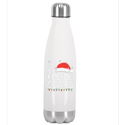 Nana Clause Christmas Light Funny, Christmas Lights, Funny Christmas, Funny Santa Stainless Steel Insulated Water Bottle