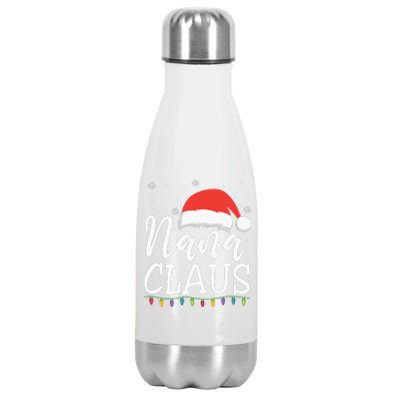 Nana Clause Christmas Light Funny, Christmas Lights, Funny Christmas, Funny Santa Stainless Steel Insulated Water Bottle