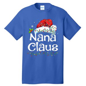 Nana Claus Christmas Pajama Family Matching Xmas Light Tall T-Shirt