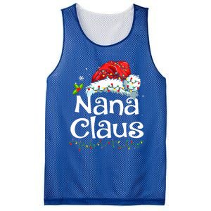 Nana Claus Christmas Pajama Family Matching Xmas Light Mesh Reversible Basketball Jersey Tank