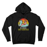 No Cookies Cocktails Santa Summer Christmas In July Xmas Hoodie