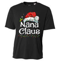 Nana Claus Christmas Pajama Family Matching Xmas Light Cooling Performance Crew T-Shirt