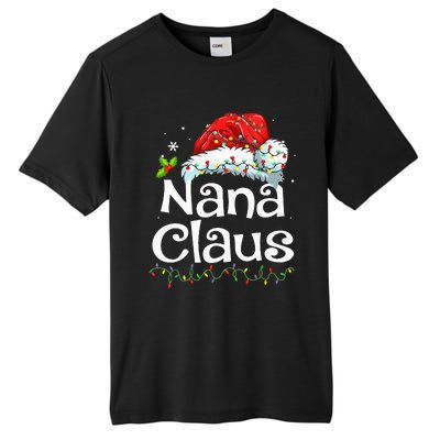 Nana Claus Christmas Pajama Family Matching Xmas Light Tall Fusion ChromaSoft Performance T-Shirt