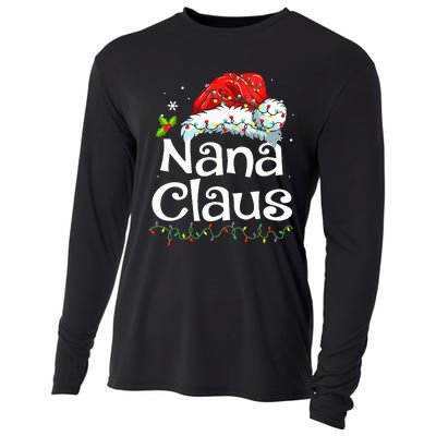 Nana Claus Christmas Pajama Family Matching Xmas Light Cooling Performance Long Sleeve Crew