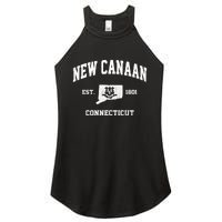 New Canaan Connecticut CT vintage state Athletic style Women's Perfect Tri Rocker Tank