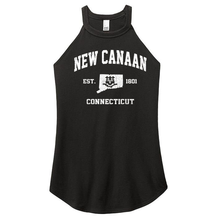 New Canaan Connecticut CT vintage state Athletic style Women's Perfect Tri Rocker Tank