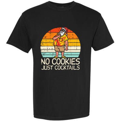 No Cookies Cocktails Santa Summer Christmas In July Xmas Garment-Dyed Heavyweight T-Shirt