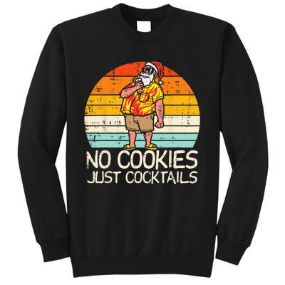 No Cookies Cocktails Santa Summer Christmas In July Xmas Sweatshirt