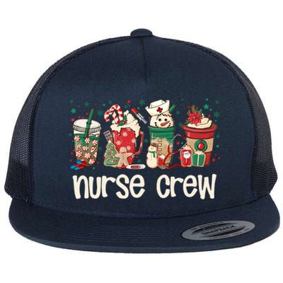 Nurse Crew Christmas Coffee Cups Retro Stethoscope Xmas Tree Meaningful Gift Flat Bill Trucker Hat