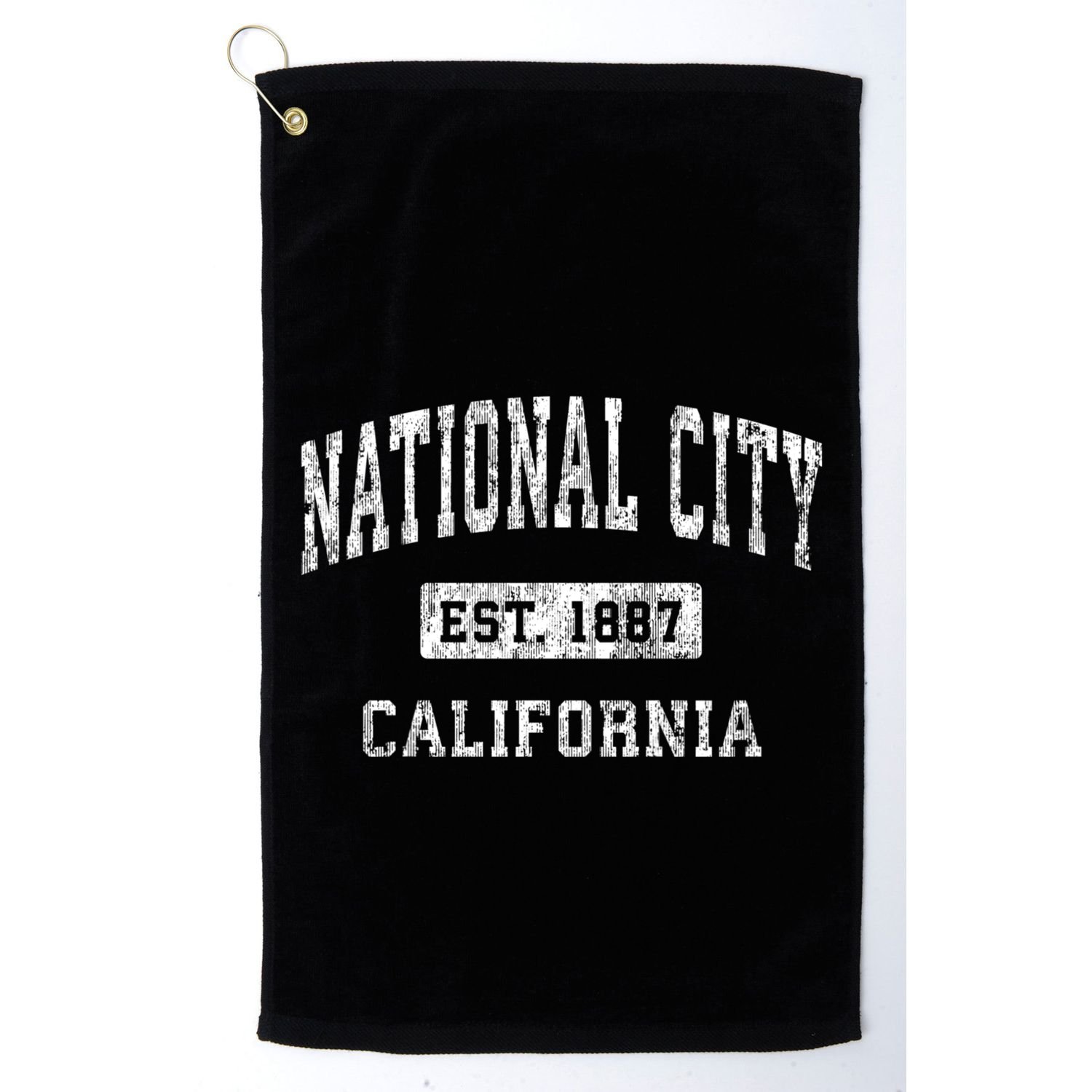 National City California Ca Vintage Established Sports Golf Towel