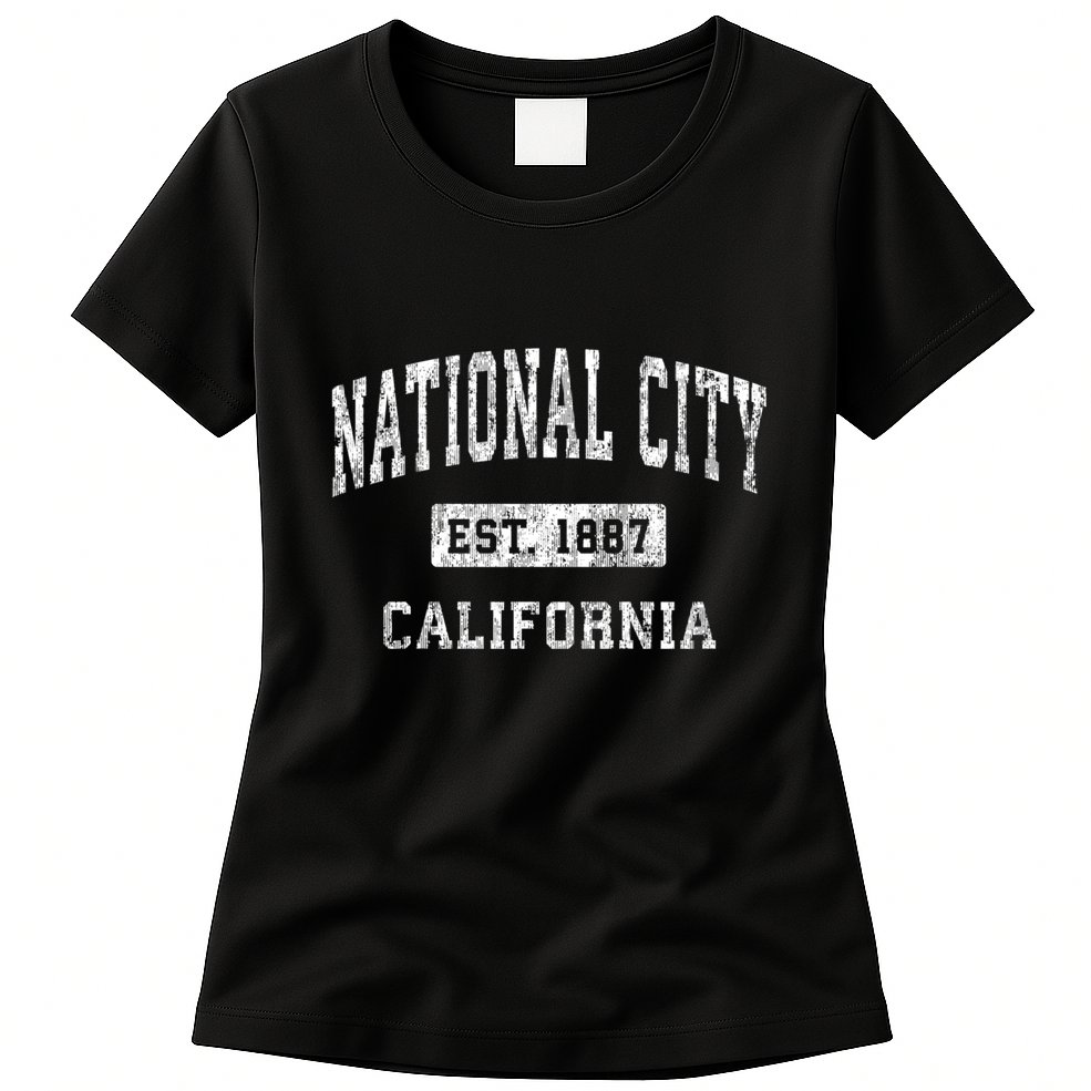 National City California Ca Vintage Established Sports Womens T-Shirt