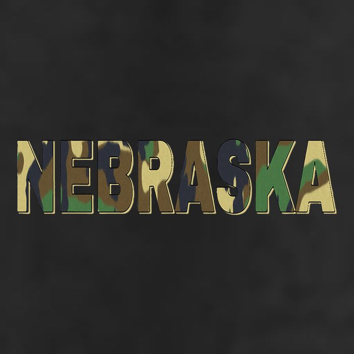 Nebraska Camouflage Camo Nebraska 7 Panel Mesh Trucker Snapback Hat
