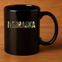 Nebraska Camouflage Camo Nebraska 11oz C Handle Ceramic Mug