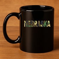 Nebraska Camouflage Camo Nebraska 11oz C Handle Ceramic Mug