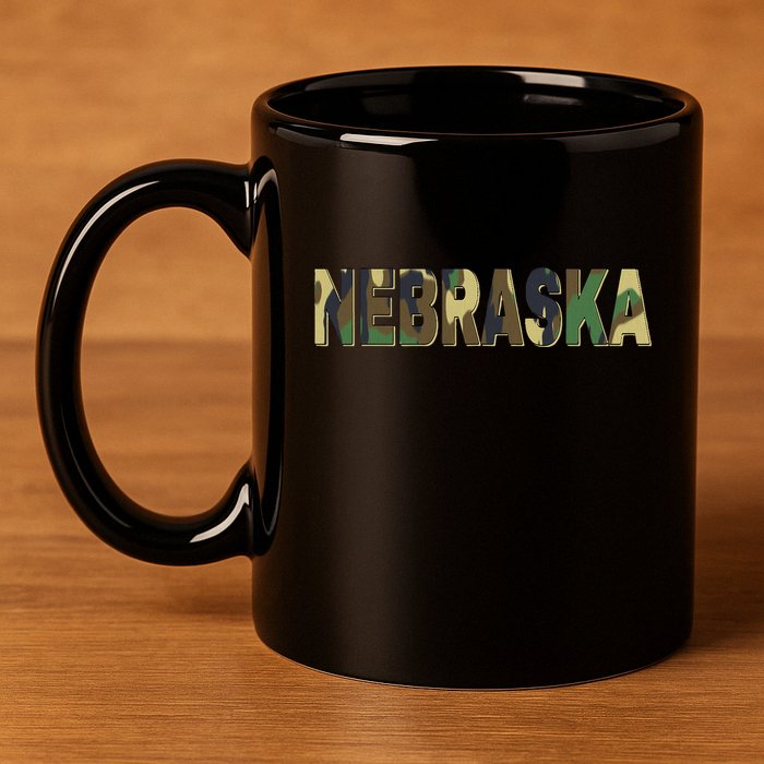 Nebraska Camouflage Camo Nebraska 11oz C Handle Ceramic Mug