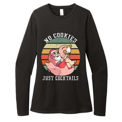 No Cookies Cocktails Santa Summer Christmas In July Womens CVC Long Sleeve Shirt