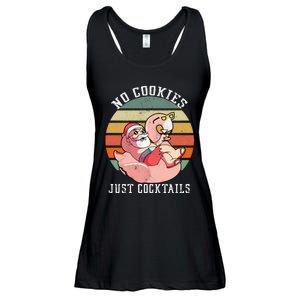 No Cookies Cocktails Santa Summer Christmas In July Ladies Essential Flowy Tank