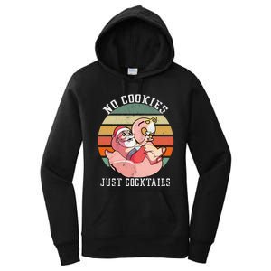 No Cookies Cocktails Santa Summer Christmas In July Women's Pullover Hoodie