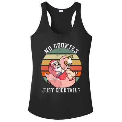 No Cookies Cocktails Santa Summer Christmas In July Ladies PosiCharge Competitor Racerback Tank