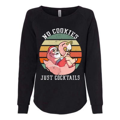 No Cookies Cocktails Santa Summer Christmas In July Womens California Wash Sweatshirt