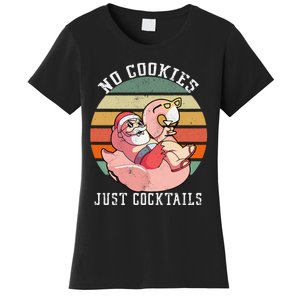 No Cookies Cocktails Santa Summer Christmas In July Women's T-Shirt