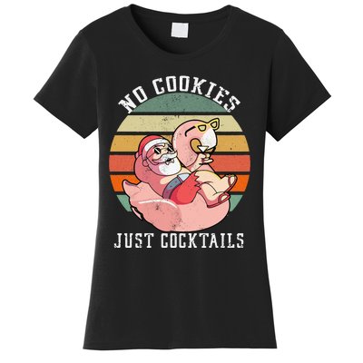 No Cookies Cocktails Santa Summer Christmas In July Women's T-Shirt