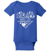 Nurse Care Compassion Patience Nurse Life Heart Gift Baby Bodysuit