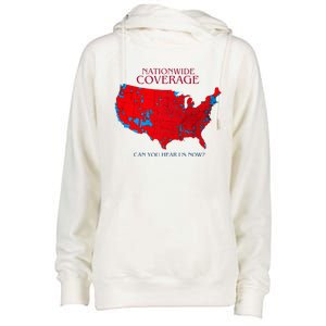 Nationwide Coverage Can You Hear Us Now Womens Funnel Neck Pullover Hood