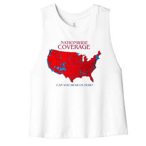 Nationwide Coverage Can You Hear Us Now Women's Racerback Cropped Tank