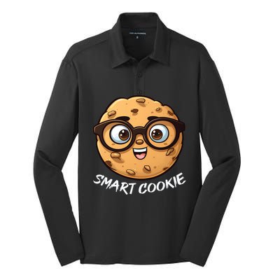 National Chocolate Chip Cookie Day Gift Silk Touch Performance Long Sleeve Polo