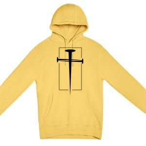 Nail Cross Christianity Premium Pullover Hoodie