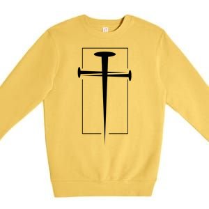 Nail Cross Christianity Premium Crewneck Sweatshirt