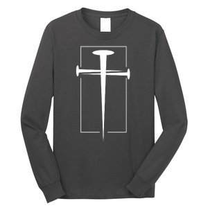 Nail Cross Christianity Long Sleeve Shirt