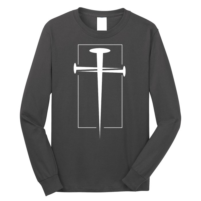 Nail Cross Christianity Long Sleeve Shirt