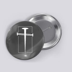 Nail Cross Christianity Button