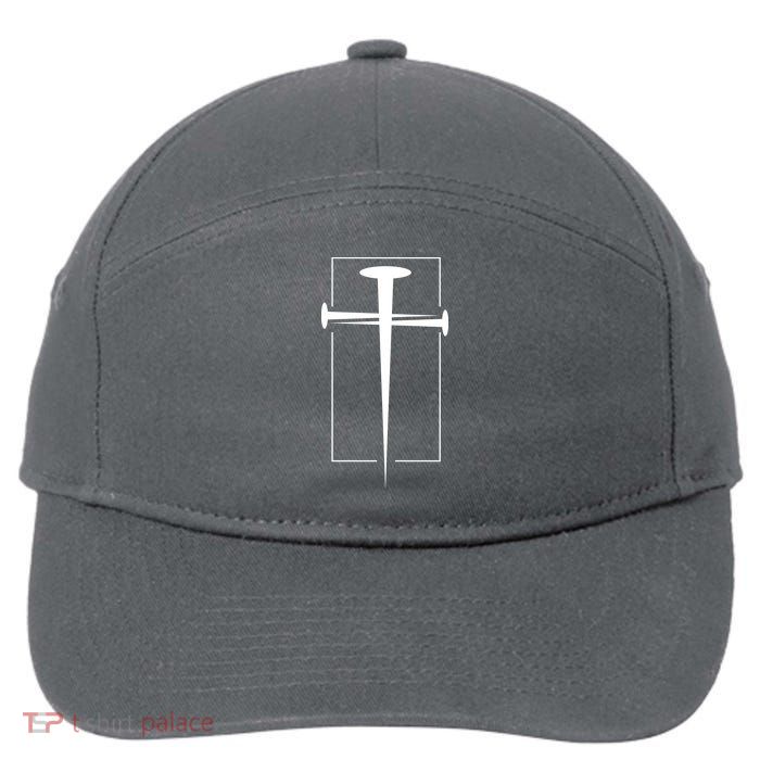 Nail Cross Christianity 7-Panel Snapback Hat