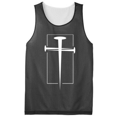 Nail Cross Christianity Mesh Reversible Basketball Jersey Tank