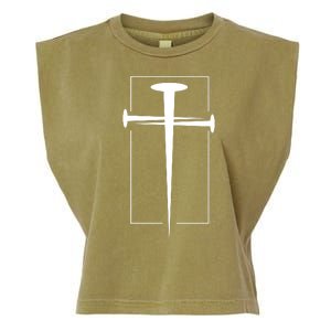 Nail Cross Christianity Garment-Dyed Women's Muscle Tee