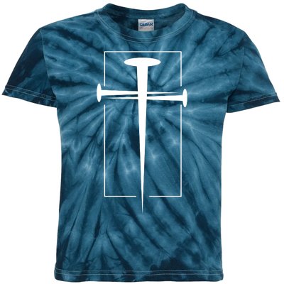 Nail Cross Christianity Kids Tie-Dye T-Shirt